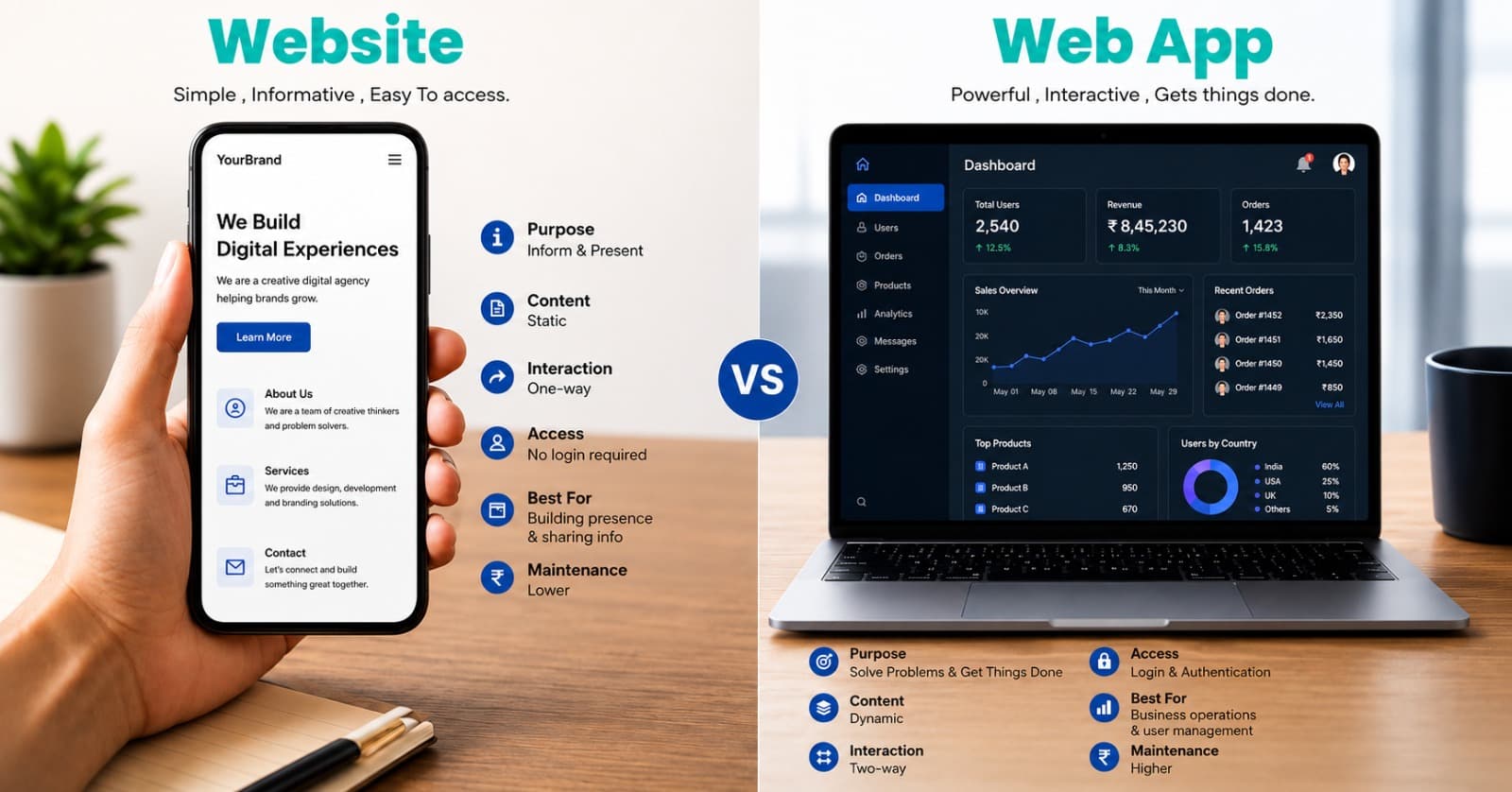 Web App Development vs Website: What Businesses Need